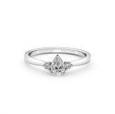 Pear & Brilliant Cut Diamond Engagement Ring - Dracakis Jewellers
